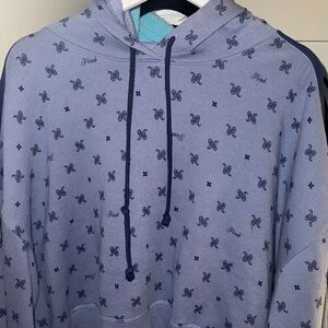 PINK Victoria's Secret Light Blue Logo Hoodie